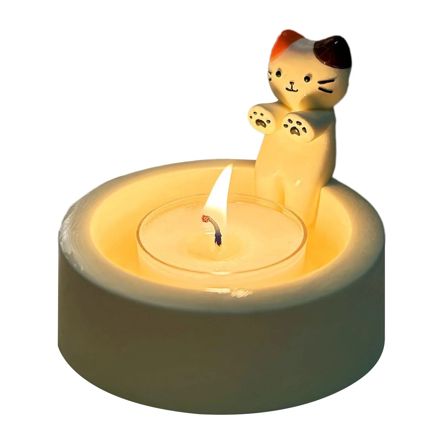 Adorable Kitten Candle Holder