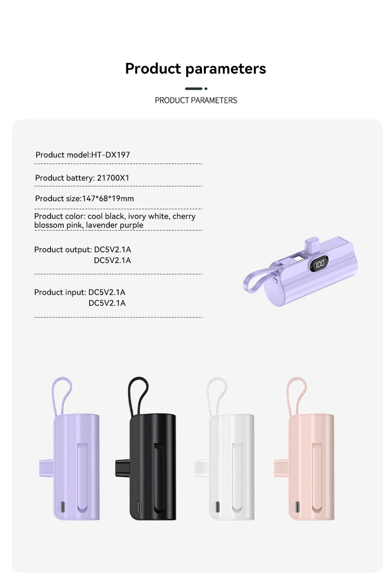 USB-C Portable Phone Charger